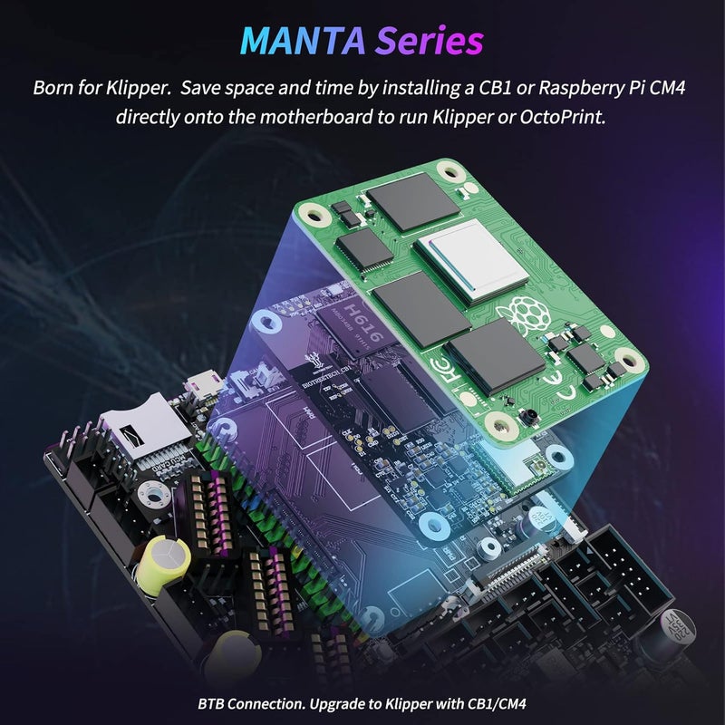 BigTreeTech Manta E3 EZ Control Board 32Bit, New Upgrade Silent Board Support Running Klipper Firmware with CM4/CB1, Compatible EZ2209 Stepper Motor Driver for Ender-3 3D Printer - Image 3