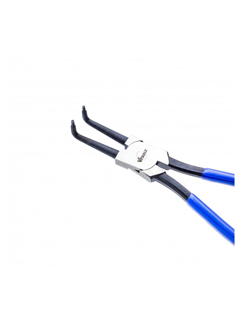 VTOOLS 13 Inch Carbon Steel External Circlip Plier With Bent Tips Heavy Duty Retaining Ring Pliers Black With Blue PVC Dipped Handle - Image 3