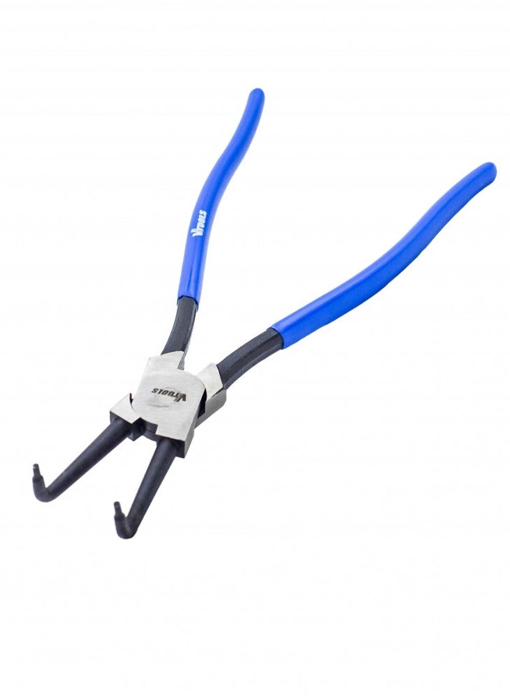 VTOOLS 13 Inch Carbon Steel External Circlip Plier With Bent Tips Heavy Duty Retaining Ring Pliers Black With Blue PVC Dipped Handle - Image 2
