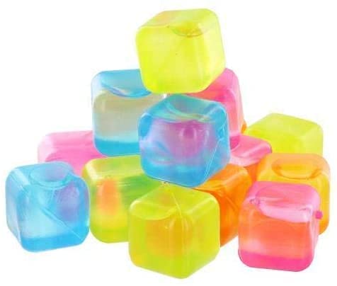 Prostuff.in Reusable ice Cube || ice Ball Mold ||for Home Restaurant Bar || Silicone, Multicolor (12 Pcs) - Image 1