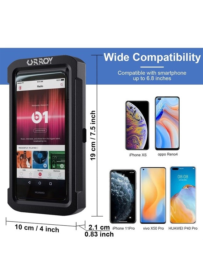 URROY Waterproof Shower Phone Holder, 360° Rotation Shower Phone Case, Anti-Fog High Sensitivity Cover Mount Box for Bathroom Wall Mirror Bathtub Kitchen, Compatible with 4" - 7" Cell Phones - Image 4