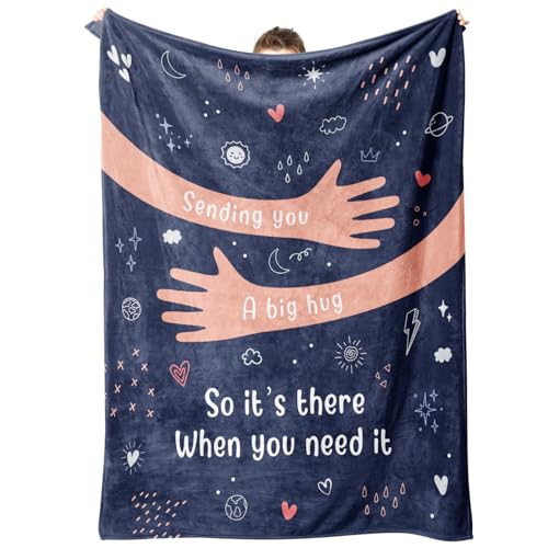 Afterprints Get Well Gifts for Women Men, Hug/Healing Blanket, Thinking of You/Cancer Care/Sympathy/After Surgery Gifts for Friends, Sister, Coworker, Soft Throw Blankets 50'' x 60'' - Image 1