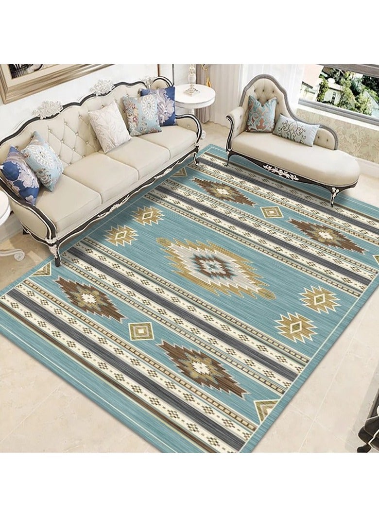 Loquat Polyester Fiber Abstract Ink Splashing Retro Ethnic Style Carpet
