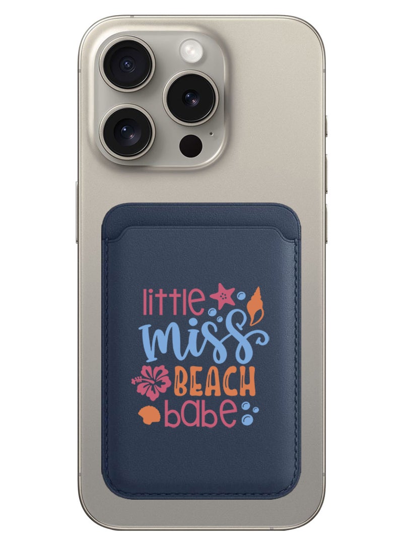 Theodor Magnetic Wallet, Compatible with MagSafe Wallet, for iPhone Wallet, for iPhone 16/15/14/13/12 Series, Not for iPhone 13/12 mini, 3 Card Holder, Vegan Leather, Navy - little miss beach babe - Image 1