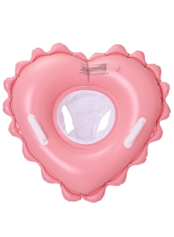 INS Children's Swimming Ring Thickened Cute Dinosaur Pants Ring Baby Seat Ring Sponge Base Ring With Handle-Outer Diameter After Inflation:Suitable For 1-4 Years Old Use-Inside Diameter After Inflation:Pink Love Sponge Underpants Circle