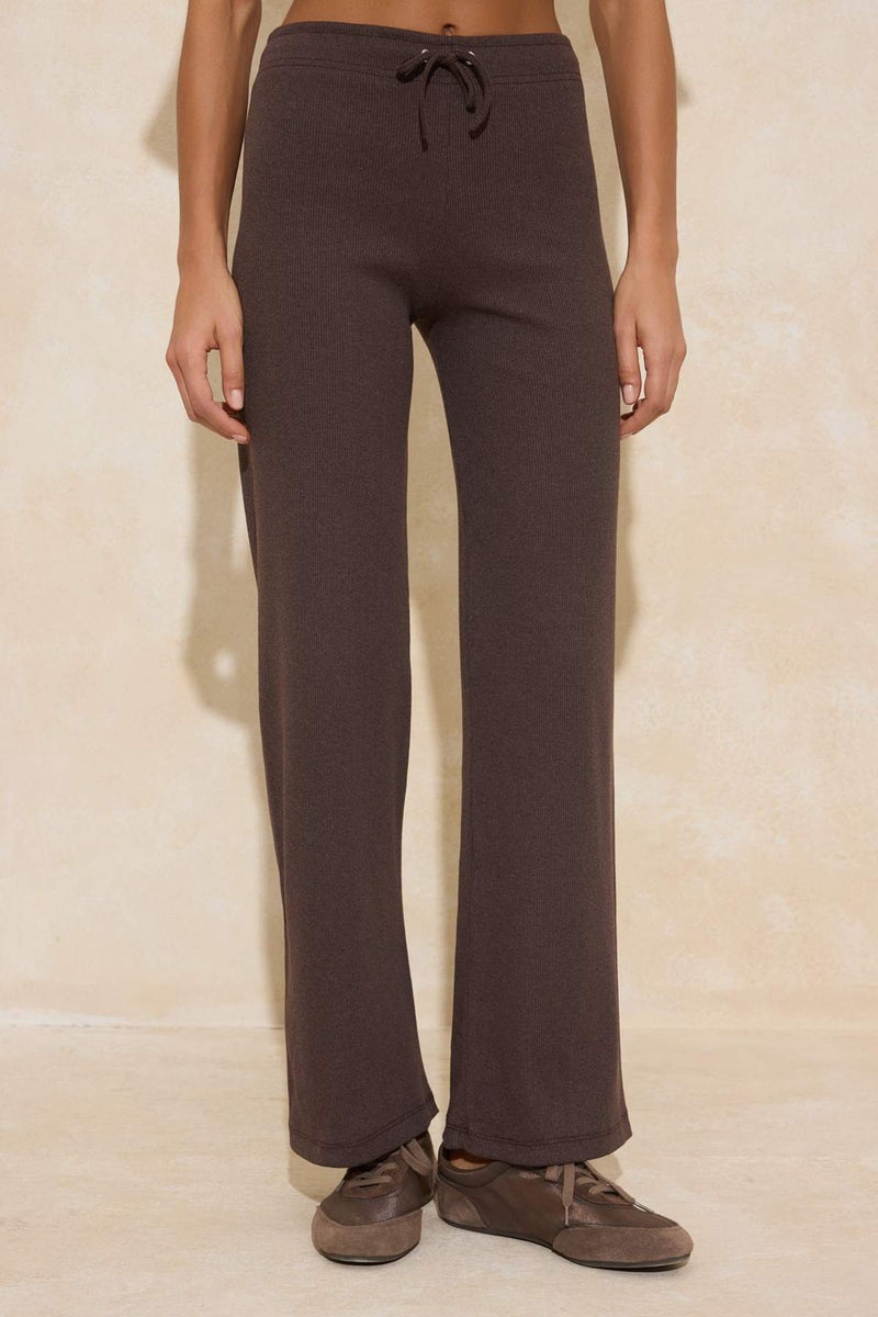 trendyol Brown-Navy Blue 2-Pack Flare/ Flared High Waist Knitted Sweatpants Tedaw25Ea00010 - Image 3
