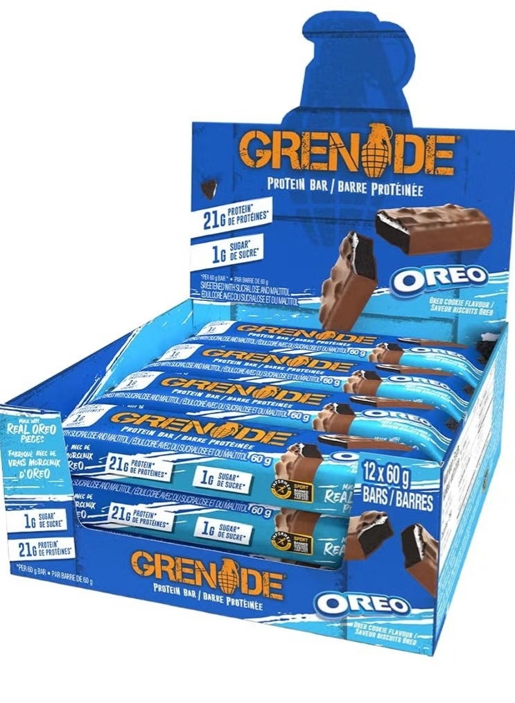 جريناد هاي بروتين بار نكهة أوريوا – 12 × 60 جم - Image 1