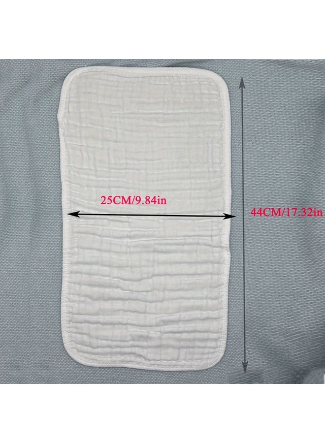 6 Pcs Mixed Color Soft Muslin Burp Cloths Absorbent Baby Burp Cloths Gift - Image 3