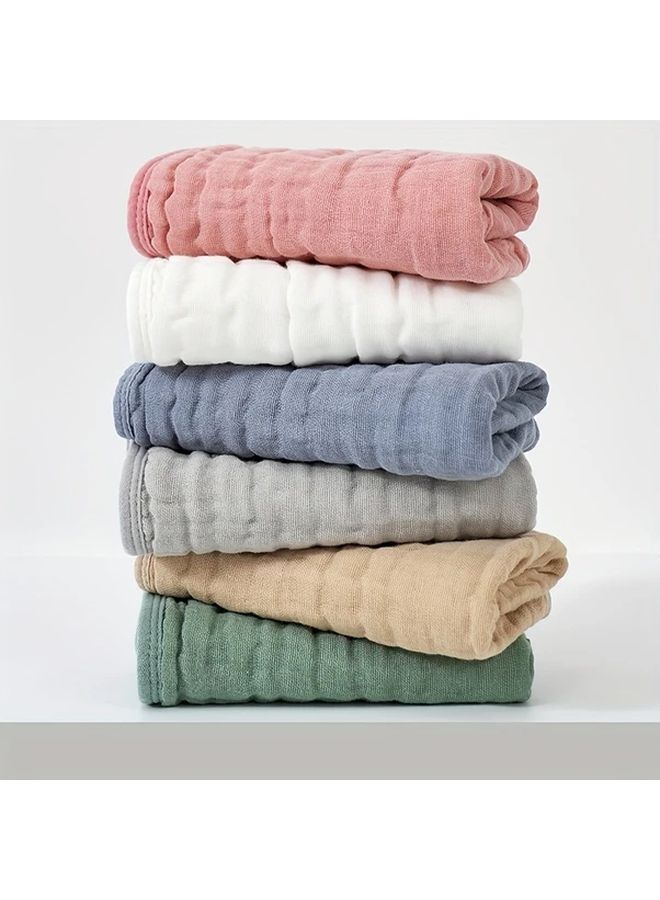 6 Pcs Mixed Color Soft Muslin Burp Cloths Absorbent Baby Burp Cloths Gift - Image 5