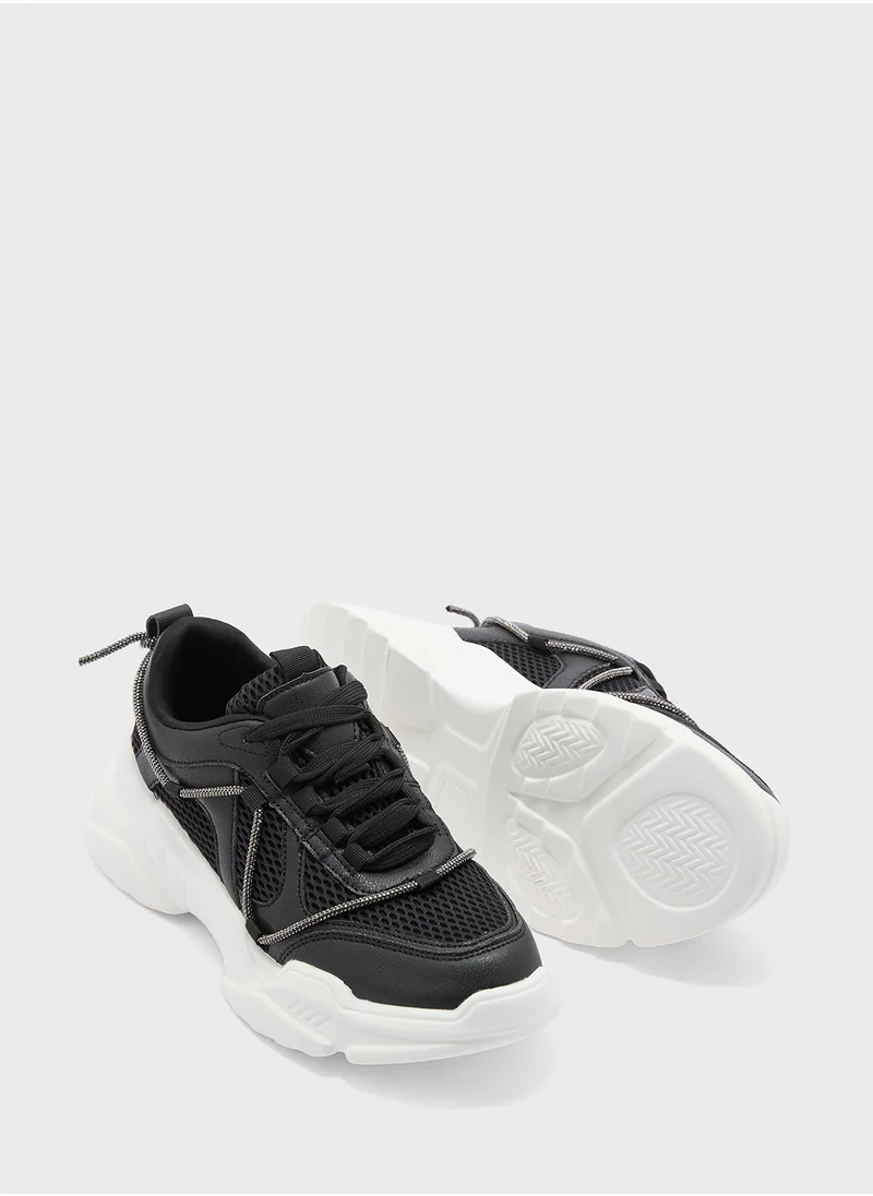 Ginger Basket Weave Chunky Sneakers