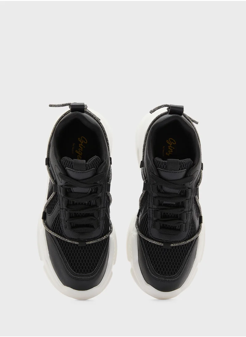 Ginger Basket Weave Chunky Sneakers