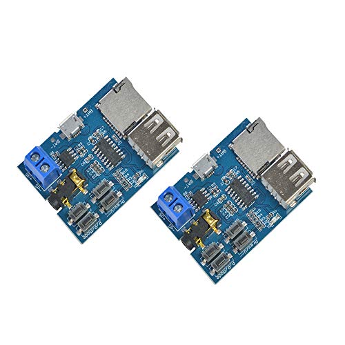 Comimark 2 Pcs Mp3 Lossless Decoders Decoding Power Amplifier Mp3 Player Audio Module Mp3 Decoder Board Support TF Card USB - Image 1