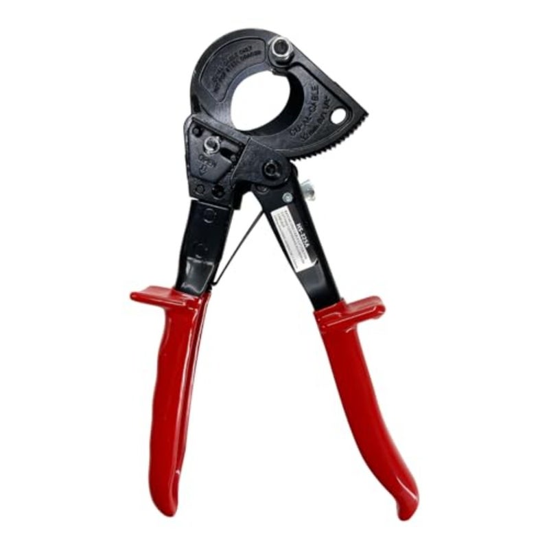Ratcheting Cable Cutter 1pc for Heavy Duty Electrical Wires, Aluminum/Copper/Multi-core up to 240mm, Forged Steel, Cuts Smoothly, Black/Red, Ergonomic Grip - Image 1