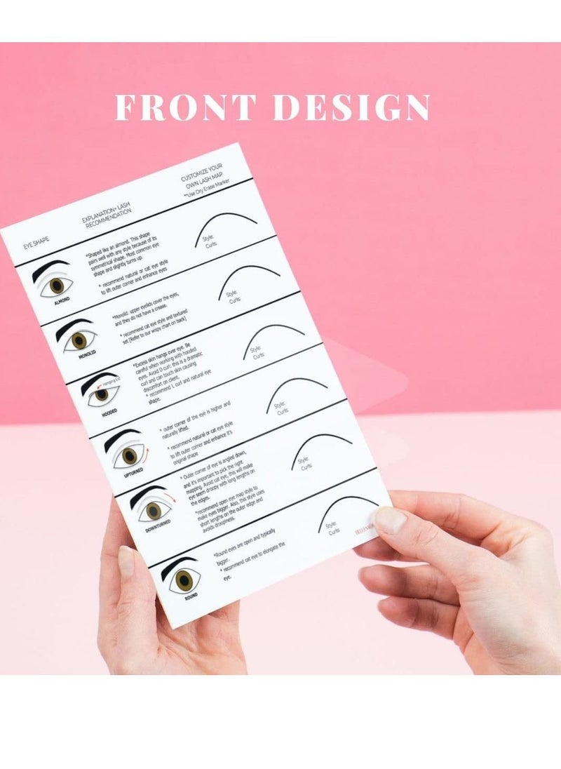 Excefore - Lash Mapping Chart, for Eyelash Extensions Supplies Training Eye, Eyelash Extension Beginner Training and Practice Chart, Suitable for novice training - Image 1