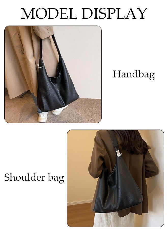 DUNISO Women's Shoulder Tote Bag Faux Leather Handbag for Women Large Capacity Messenger Fashionable Travel Shoulder Bag for Ladies Girls College Students - Image 2