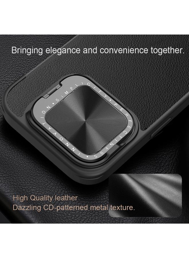 Nillkin Case For iPhone 16 Pro Max Qin Prop Series Flip Camera Cover Design Leather Phone Case - Image 4