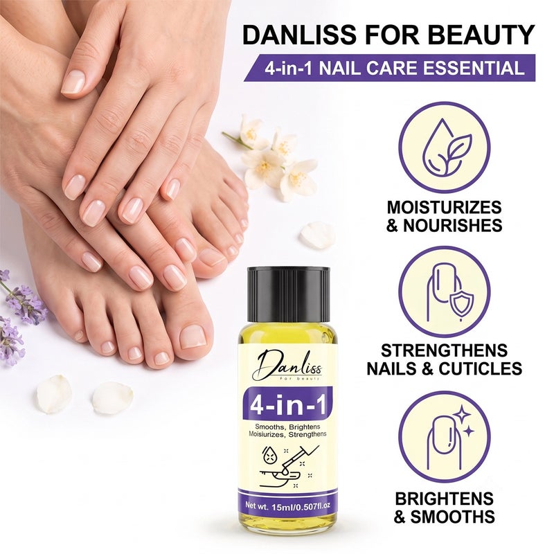 دانليس زيت إصلاح متعدد الوظائف 4 في 1 15 مل: ينعّم البشرة ويفتحها ويرطبها ويقويها - Image 4