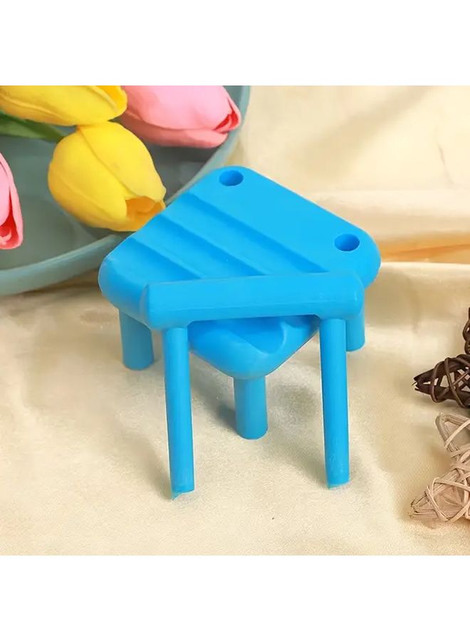 4 Pcs Mini Stool Phone Stand Cute Chair Shaped Holder Blue Yellow Green Pink - Image 5