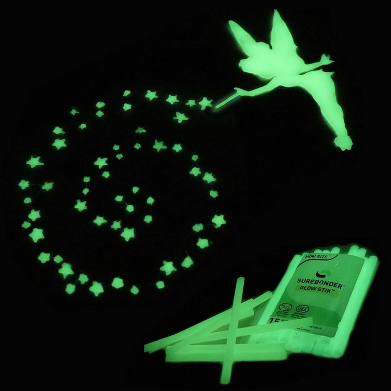 Surebonder GS-15 Glo Stik Mini Glue Sticks - 15 Count, 4" Length, Glow-in-the-Dark - Image 5