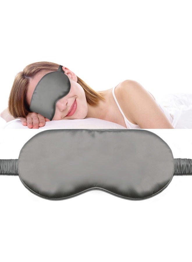 Fusion5 Silk Eye Mask with Elastic Band - 100% Pure Mulberry Sleep Mask - 25 Momme, Anti-Aging, Hypoallergenic, Blocks Light - Soft & Smooth Night Eye Cover for Sleeping & Travel with Box - Image 1