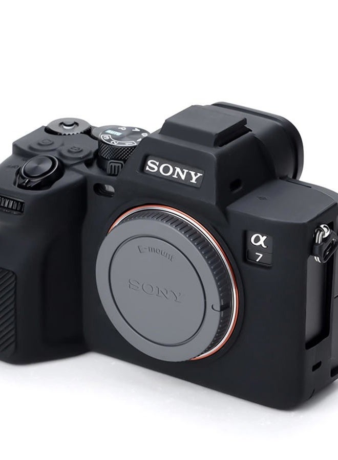 Pocoukate Camera Case for Sony Alpha 7 IV, A7M4, A7 IV Digital Camera Anti-Scratch Slim Fit Soft Cover with Screen Protector, A7IV Exclusive Accessories (not Applicable to A7R4 or A7III) - Black - Image 3