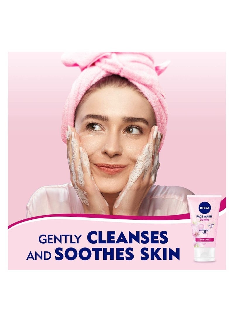 Nivea - NIVEA Face Wash Cleanser, Gentle Cleansing, Dry Skin, 150ml - Image 1