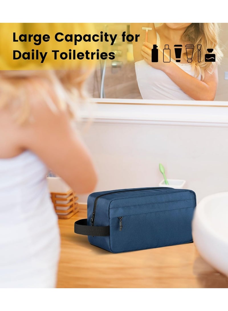 FIRST PRO Men’s Hanging Toiletry Bag – Water-Resistant Canvas Dopp Kit for Travel & Shaving – Navy Blue, One Size - Image 3