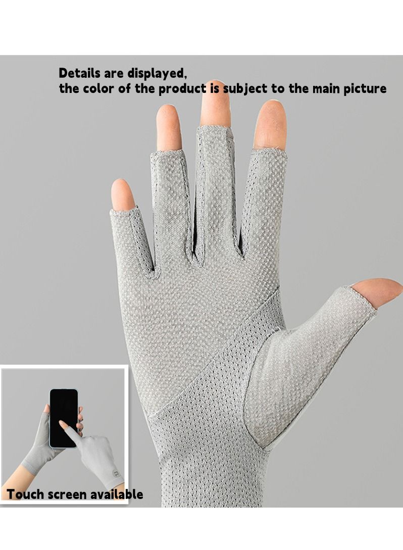 Generic Women's Driving Gloves Anti-UV Anti-Slip Breathable Gloves Purple  - Image 2