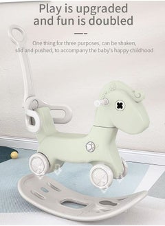 JSAITOYS 3 In 1 Rocking Horse Balance Bike Ride Toy For Toddler 1-6 Baby Rocker Toy With Push Handle  - Image 3