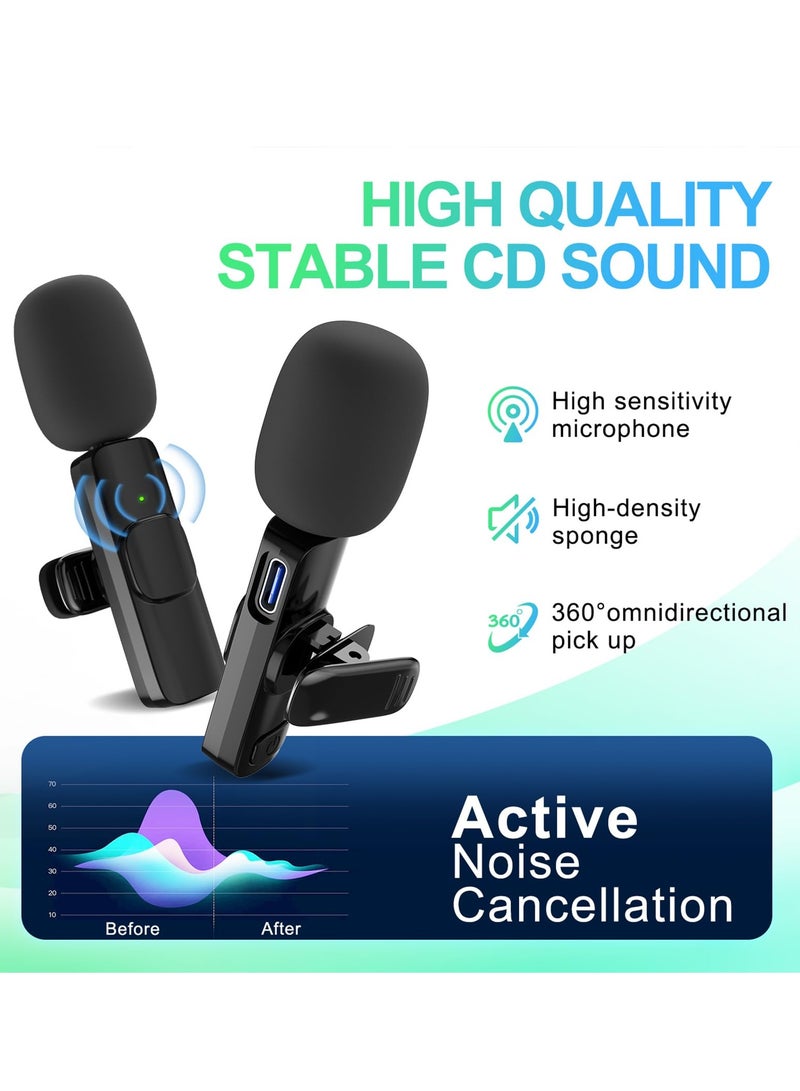 BORTONY Wireless Microphones for iPhone iPad, Professional Lavalier Microphone for iPhone, Cordless Omnidirectional Condenser Recording Microphone for Interview Video Podcast Vlog YouTube  - Image 3