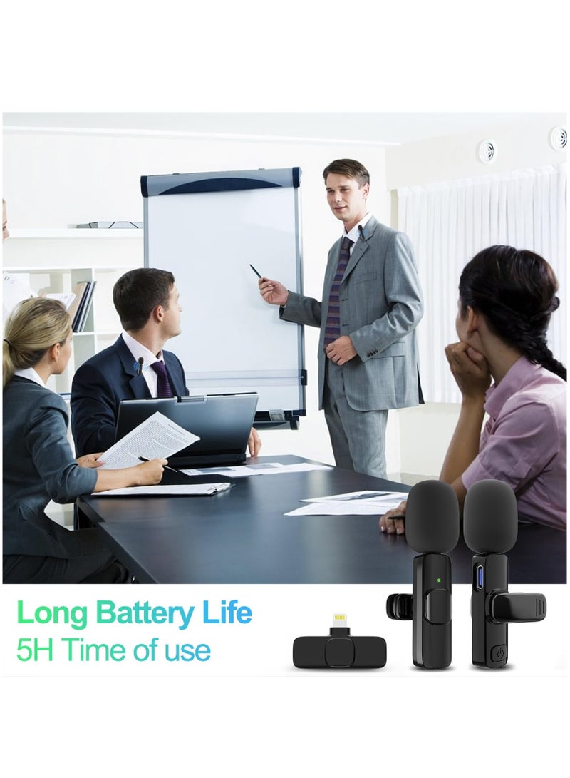 BORTONY Wireless Microphones for iPhone iPad, Professional Lavalier Microphone for iPhone, Cordless Omnidirectional Condenser Recording Microphone for Interview Video Podcast Vlog YouTube  - Image 4