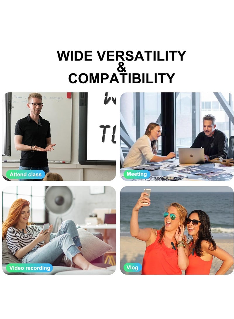 BORTONY Wireless Microphones for iPhone iPad, Professional Lavalier Microphone for iPhone, Cordless Omnidirectional Condenser Recording Microphone for Interview Video Podcast Vlog YouTube  - Image 5