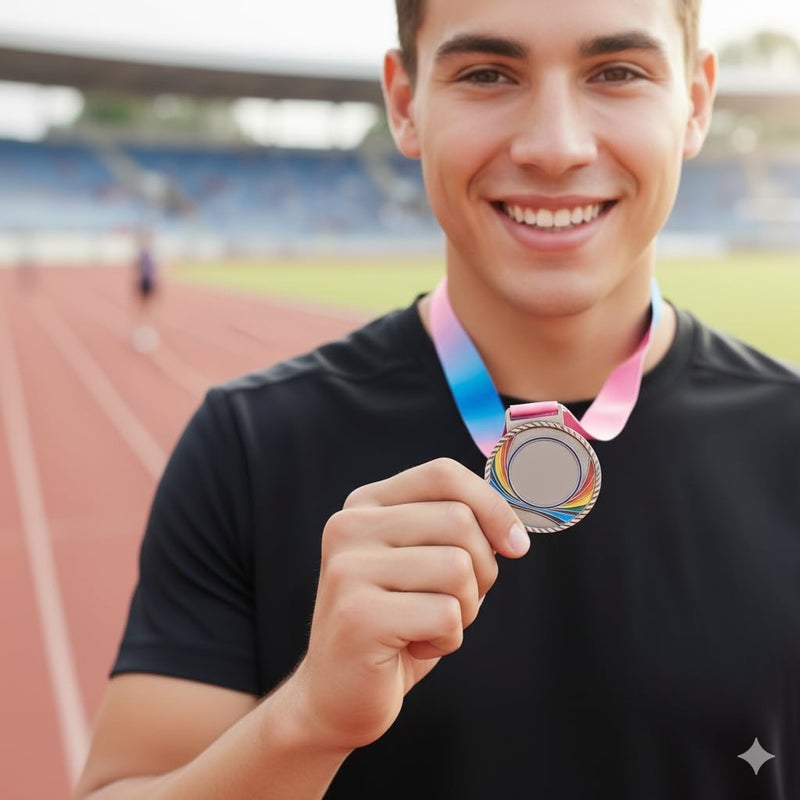 Canbee Sports Medal for School Winner, Olympic, Sports Champion, Cricket, Football, Badminton, Race, Volleyball, Basketball or Office RNR Rewards Madel (Premium Browns - 3 Medals) - Image 2