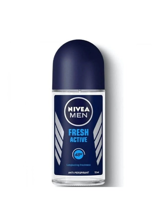 نيفيا مضاد للتعرق رول اون فريش اكتيف للرجال من نيفيا برائحة منعشة 50 مل