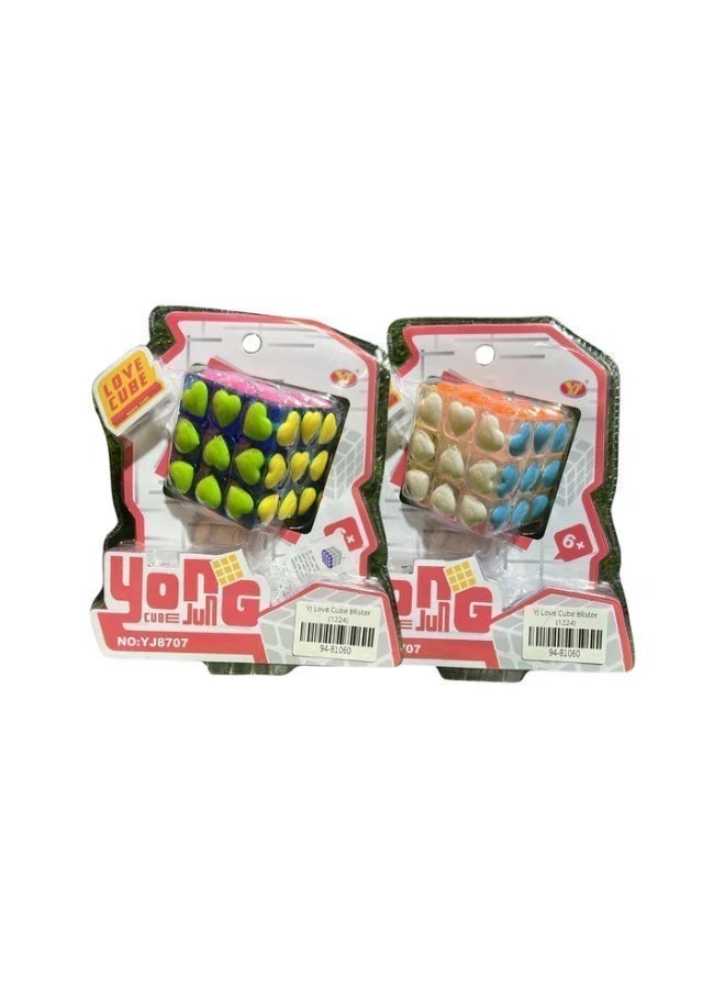 YJ Love Cube Heart-Themed 3x3 Transparent Edition – Romantic Collectible Puzzle with Smooth Rotation and Unique Display Appeal - Image 4