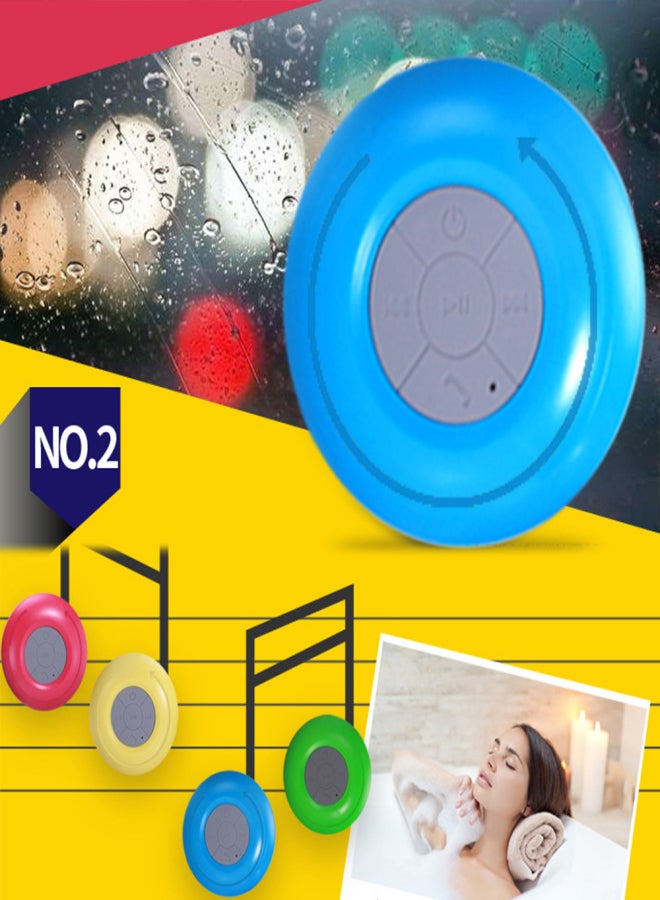 BTS-06 Outdoor Portable Waterproof Mini Bluetooth Speaker Big Suction Cup Bathroom Outdoor Car Gift Audio blue - Image 4