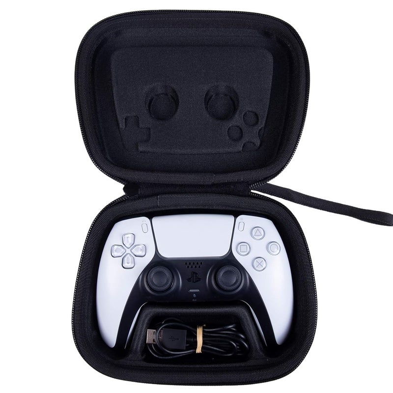 Khanka حافظة صلبة بديلة لجهاز سوني بلاي ستيشن 5 وحدة تحكم دوال سينس اللاسلكية (أسود) - Image 1