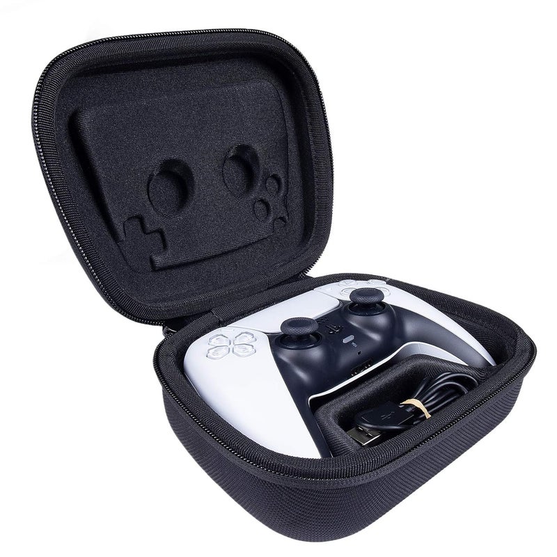 Khanka حافظة صلبة بديلة لجهاز سوني بلاي ستيشن 5 وحدة تحكم دوال سينس اللاسلكية (أسود) - Image 3