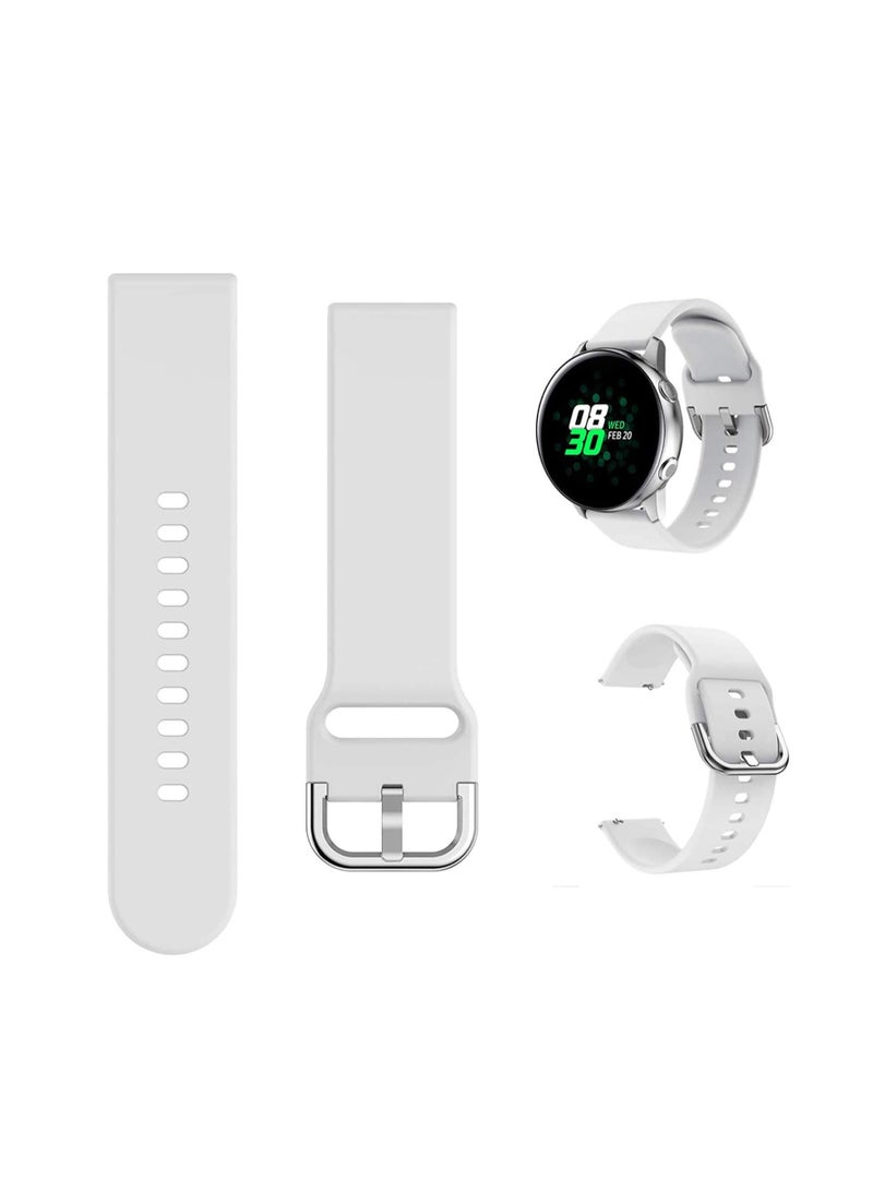 KASTWAVE Band Compatible with Samsung Galaxy Watch Active Active2 40mm 44mm Silicone Sports Wristband Replacement Compatible for Galaxy Watch 42mm Gear S2 Classic Gear Sport Smart Watch - Image 1