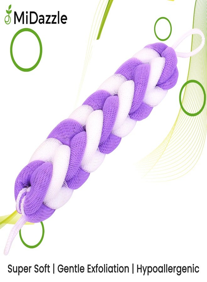 Omidazzle Midazzle Deluxe Back Scrubber Sponge – Long Stretch Loofah Bath Belt for Men & Women | Body Exfoliator & Shower Scrubber for Dead Skin Removal | Soft Exfoliating Sponge Body Wash Scrubber - Pack of 1, Color may vary (MINL6005) - Image 3