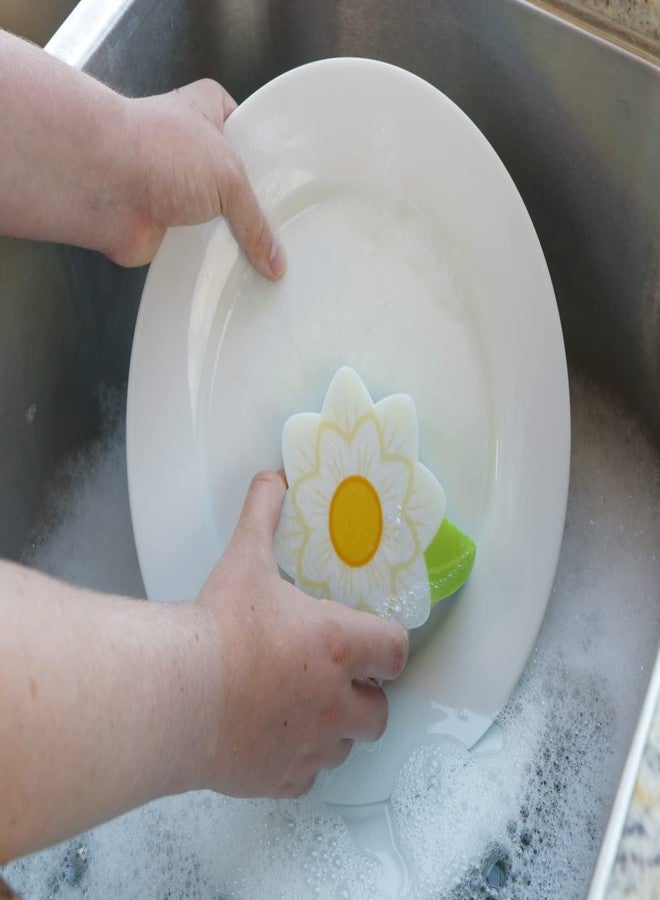 Holster Lil' Holster Mini (Stone with Flower Sponge) - Silicone Sponge Holder, Kitchen Organizer, Dishwasher Safe, Drains Sponges, Clings to Sink, Non-Porous Surface, Easy to Clean, 5.94 x 4.17 x 2.09 in - Image 4