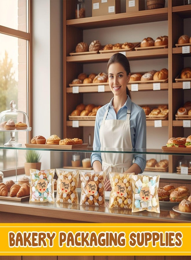 أكياس بسكويت ذاتية اللصق من فويووو، ٥٠ قطعة، لتغليف المخبوزات وتقديمها كهدايا، أكياس بسكويت مزودة بإغلاق، أكياس بلاستيكية شفافة منقطة مزينة بنقاط البولكا، أكياس حلوى مع ملصقات شكر، مثالية للحفلات والمخبوزات والبسكويت - Image 5
