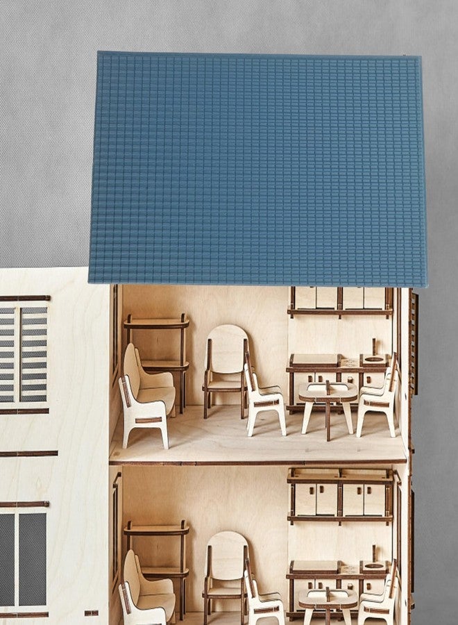 TOYANDONA Simulated Roof Tiles Models 6Pcs Miniature Dollhouse for DIY Garden and Sand Table Crafts 11.8X7.9 Inch Architectural Building Accessories - Image 2