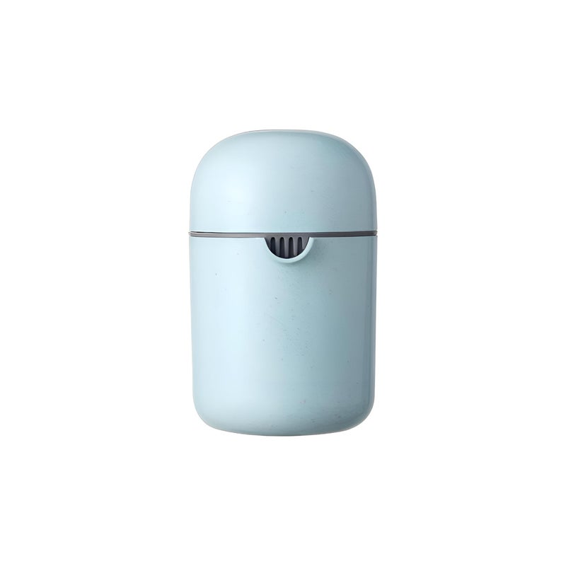 Manual citrus juicer-built-in lemon and orange juicer with strainer and detachable container for extracting fresh fruit juice (Blue)