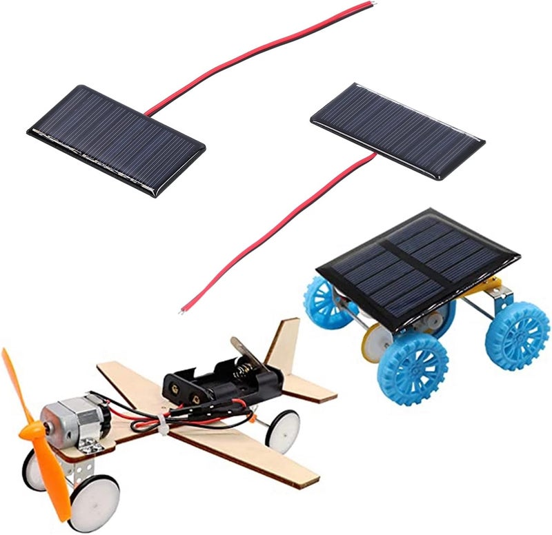 Ejoyous 2PCS Solar Panel Module, 0.3W 5V Polysilicon Micro Mini Power Solar Cells for Low‑Power Electrical Appliances 68x36mm - Image 2