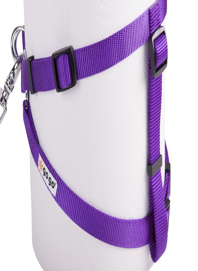 جوجو حزام صدر مريح للحيوانات الأليفة من النايلون قابل للتعديل مقاس 3/8 بوصة من GOGO Pet Products، صغير جدًا، بنفسجي - Image 3