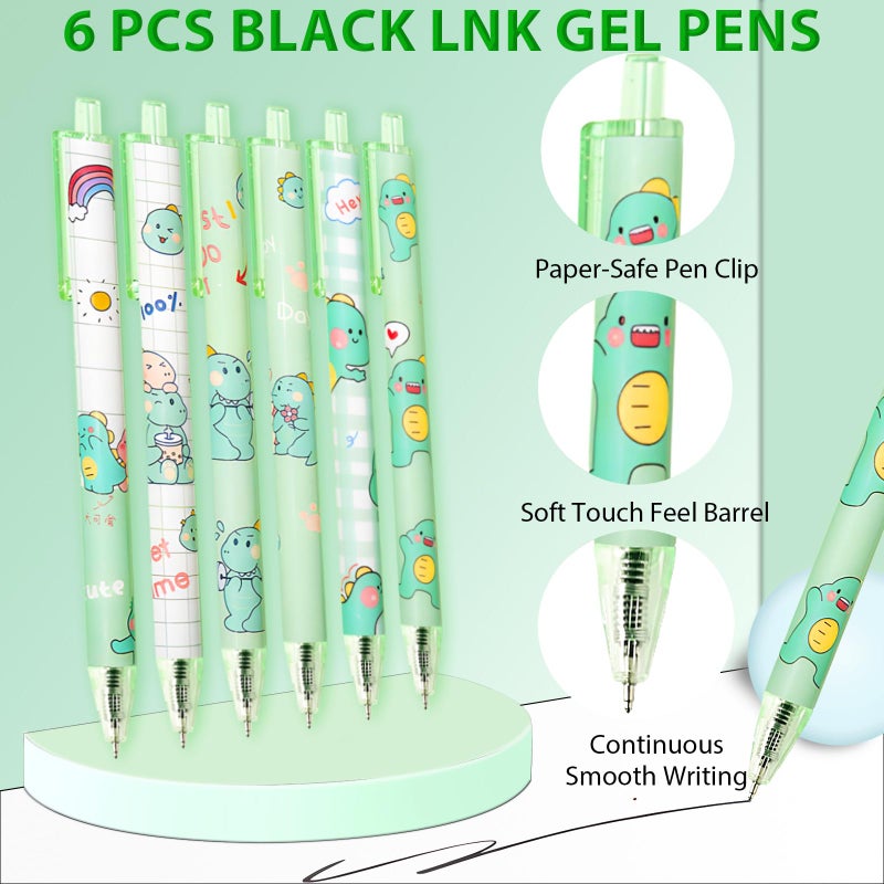 Daphilly Dinosaur School Supplies,Cute Stationery Birthday Christmas Set Kawaii Back to School Supplies Including Erasers,Mechanical Pencils,Lead Refills,Pens,Stickers,Sticky Notes,Ballpoint Pens,Pencil Holder - Image 5