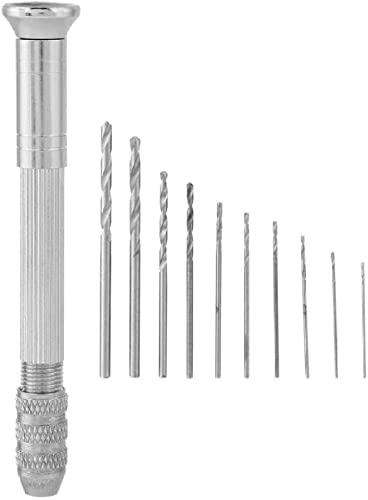 53ARTS Drill Bit Sets Tool Set Mini Hand Twist Drill with 10Pcs Drills Bits Punching Tool Household Tool SetOther_10Pcs  - Image 1