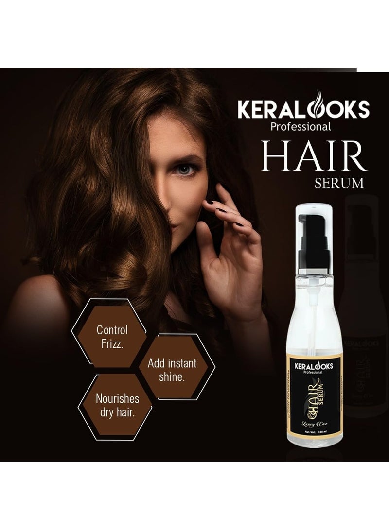 keralooks professional Keralooks professional Keratin Repair Sulphate Free Shampoo 500ml Brazilian Hair Mask 1000ml With Salon Special Hair Serum 100ml Smooth and Chemical treated Hairs. - Image 4