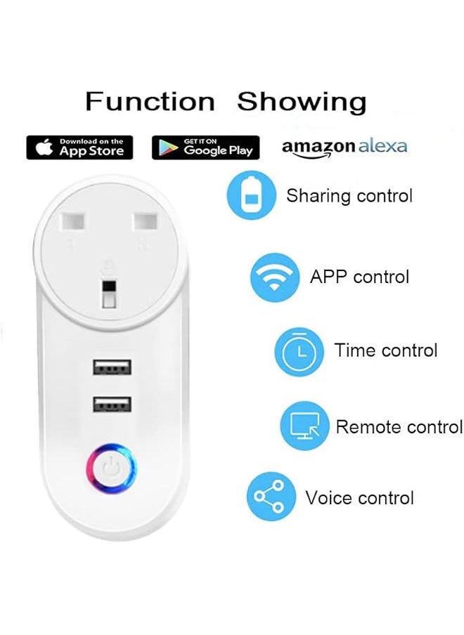 PROMASS - promass WiFi Smart Plug Tuya Smart Socket Timer Schedule Socket for Smart Home App Remote Control Compatible with Amazon Alexa Google Assistant Siri 16A - Image 1